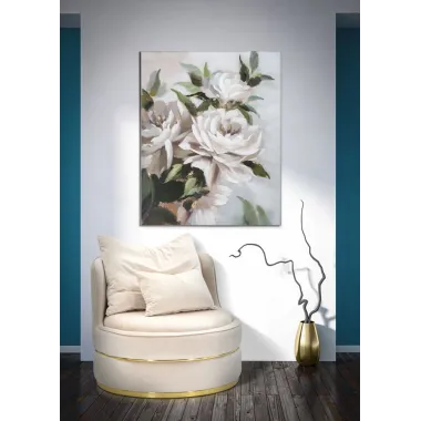 OBRAZ NA PŁÓTNIE FLOWER&LEAF 80x3,7x100 cm